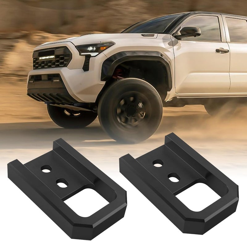 TECHPICCO Tow Hooks for Tacoma 2024-2026/4Runner 2025-2026/Land Cruiser 250 2024-2025, Car Tow Hooks Compatible with Toyota Tacoma/4Runner/Land Cruiser 250 Accessories (Black) - Image 1